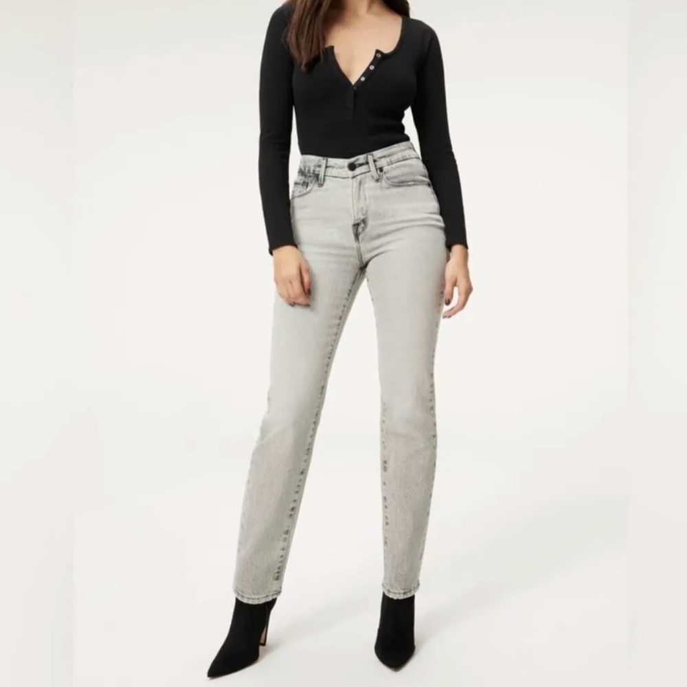 Good American Good Classic Jeans in Black 176 Size 0 / 25 NWT